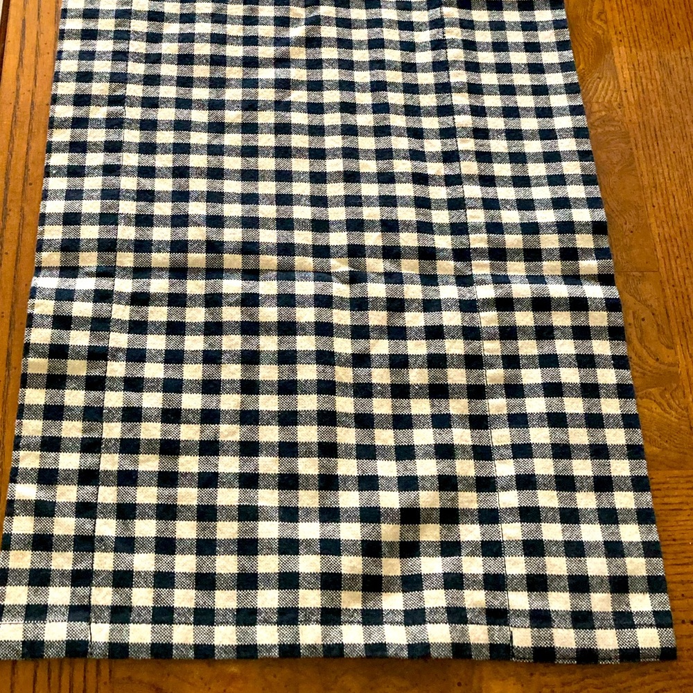 Gingham Window Valance - Black & Ivory